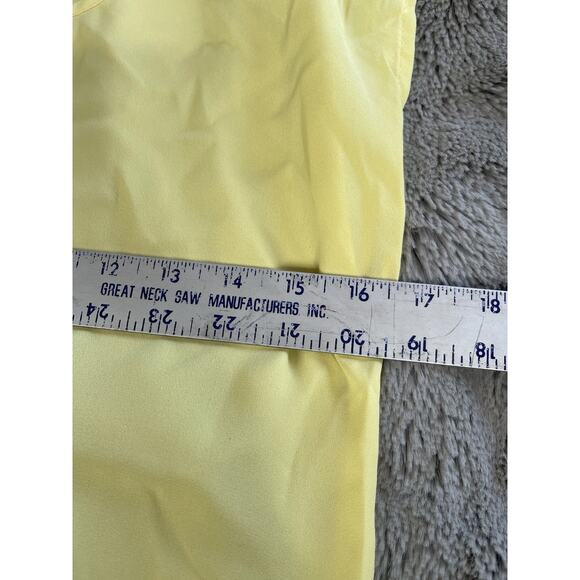 Ladies Ruched Tank Top With Zipper Very Cute Size Small Color Yellow Top Classy - Picture 3 of 9